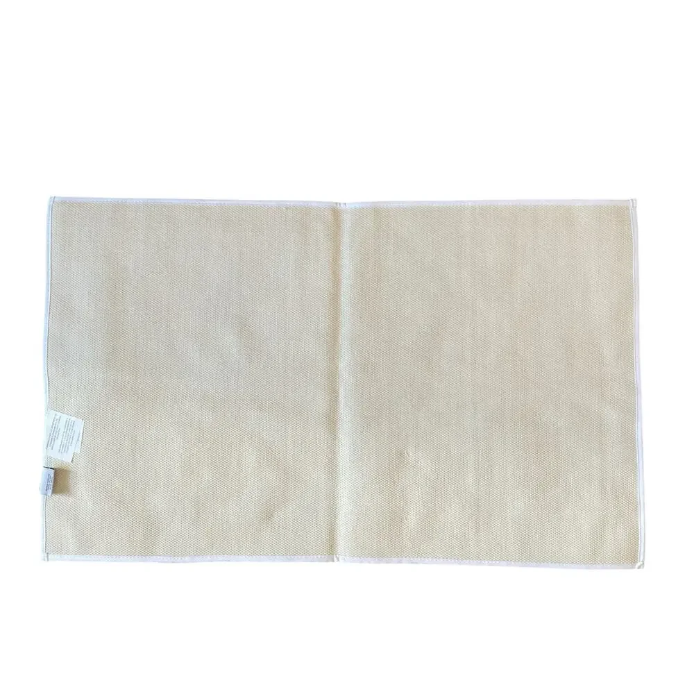 Kassaspa Christmas Bow Garland Bath Rug 21x34 White Red Green Christmas Holiday